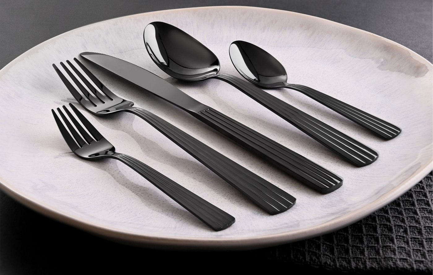 GRÄWE Besteck-Set (20-tlg), 4 Personen, Besteckset Athen, 20-teilig, 4 Personen, schwarz – Bild 3 von 3