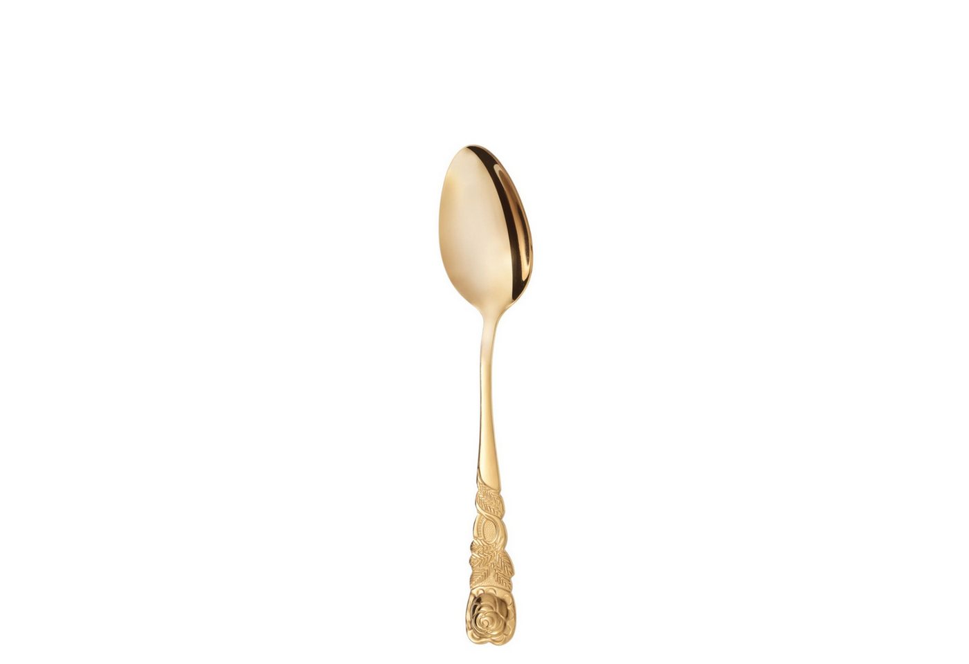 GRÄWE Kaffeelöffel (6 Stück), GRÄWE Kaffeelöffel 6 Stück Edelstahl, Serie Rosendekor, goldfarben – Bild 2 von 3