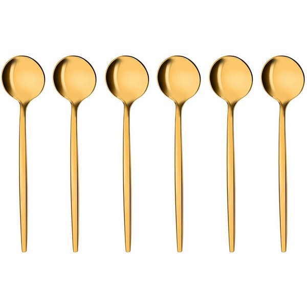 GRÄWE Kaffeelöffel (6 Stück), Kaffeelöffel Provence, 6-teilig, gold, Edelstahl