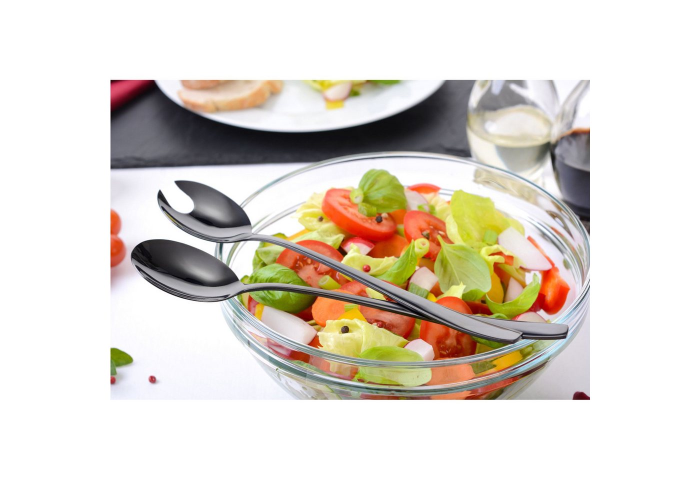 GRÄWE Salatbesteck, Salatbesteck 2-tlg, Edelstahl, schwarz – Bild 2 von 3
