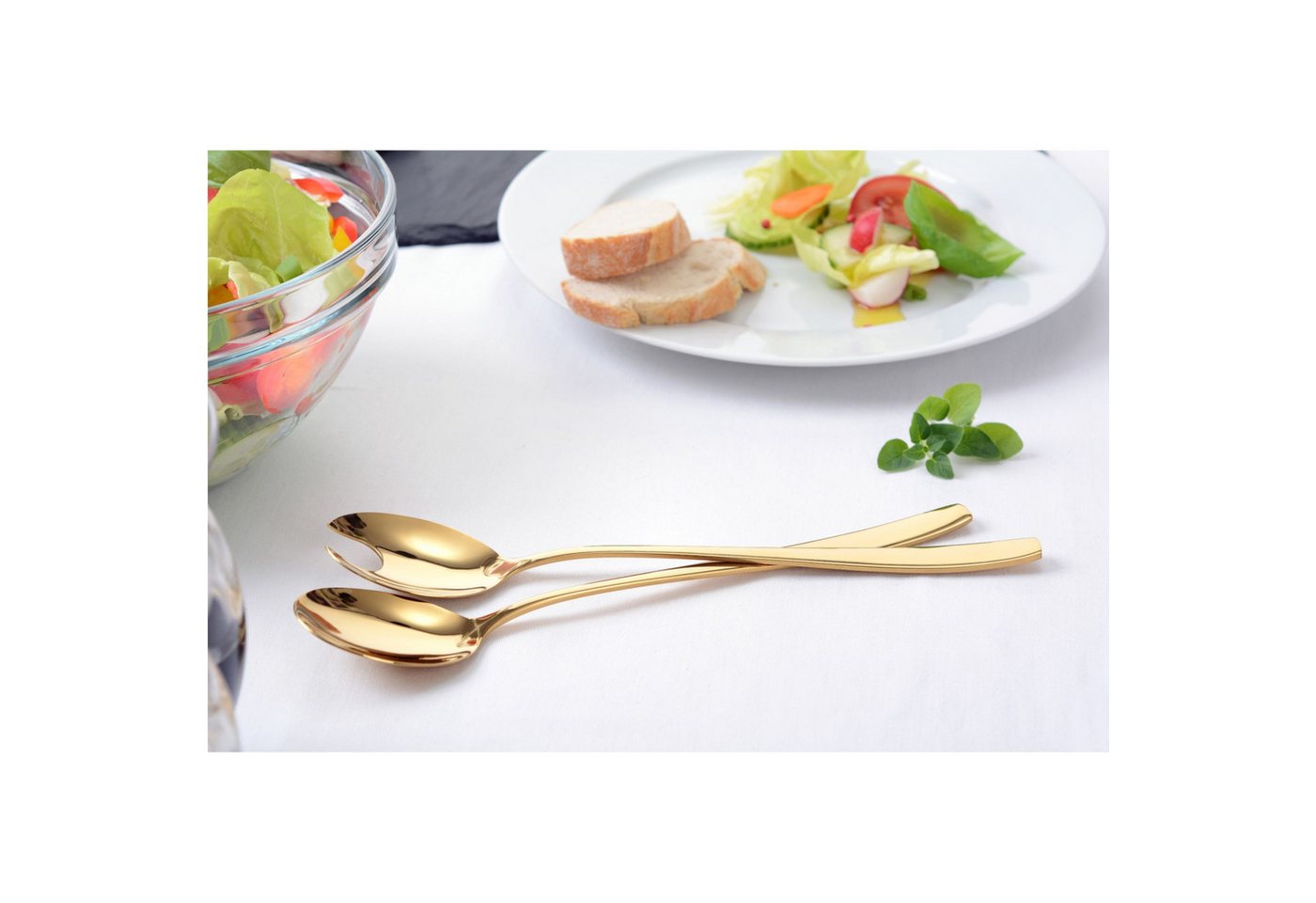 GRÄWE Salatbesteck, Gräwe Salatbesteck 2-tlg, Edelstahl, gold – Bild 3 von 3