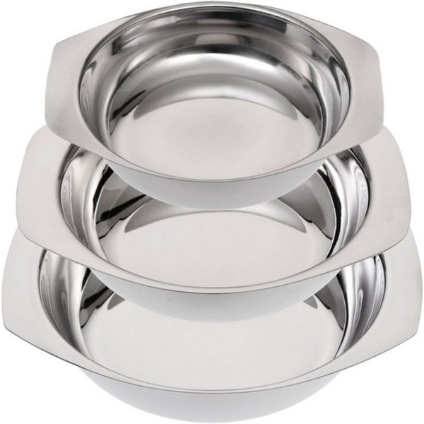 GRÄWE Servierschüssel, Edelstahl, (3-tlg), GRÄWE Servierschüsseln 3er-Set Edelstahl