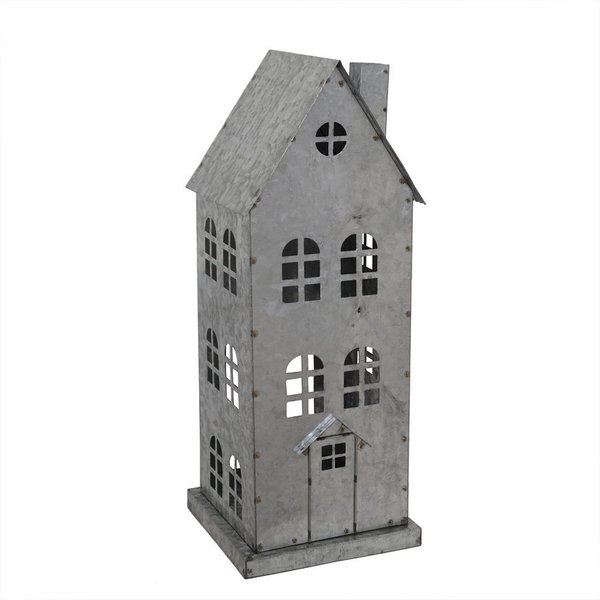 Grafelstein Kerzenlaterne Laterne ZINKHAUS grau aus Metall H38cm Lichthaus Dekohaus - GROSS (1 Stück, 1 Laterne)