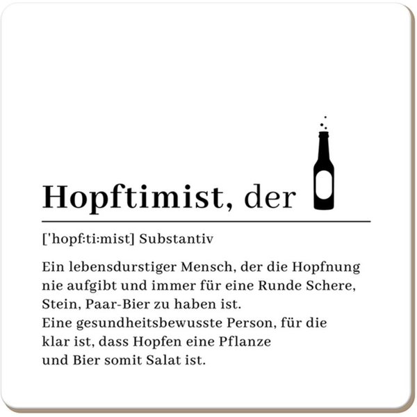 Grafik Werkstatt Getränkeuntersetzer Korkuntersetzer, abwischbar, Korkuntersetzer Hopftimist, 1-tlg.