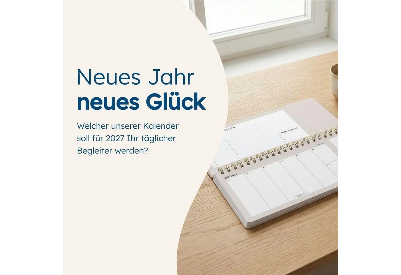 Grafik Werkstatt Tischkalender Wochenplaner 2027 Blumenmomente (mit Kalendarium) – Bild 3 von 5