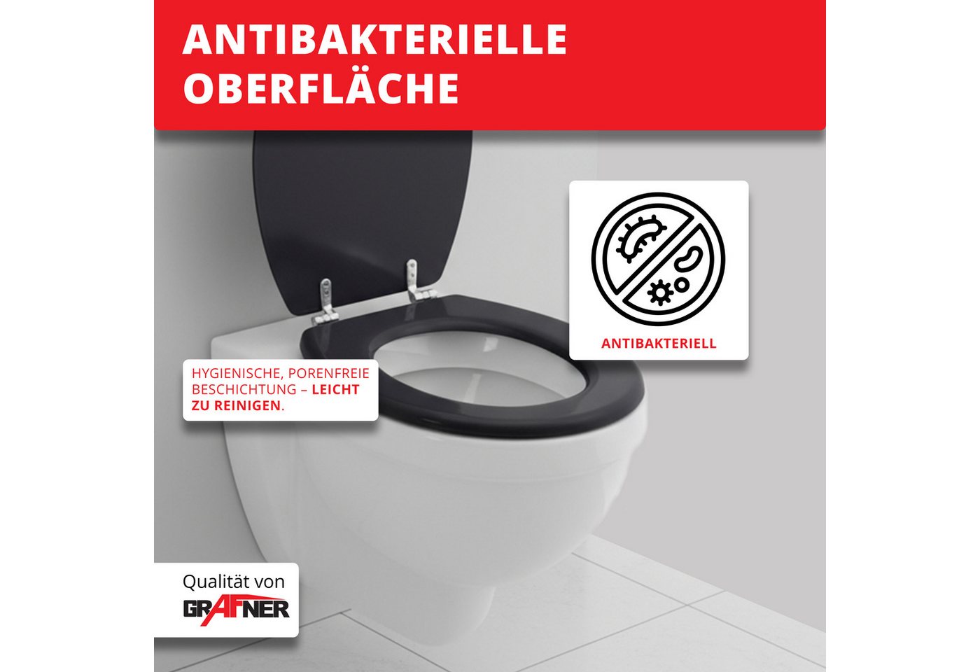 Grafner WC-Sitz WC Sitz aus MDF Toilettensitz mit Absenkautomatik verschiedene Motive, Absenkautomatik – Bild 5 von 5