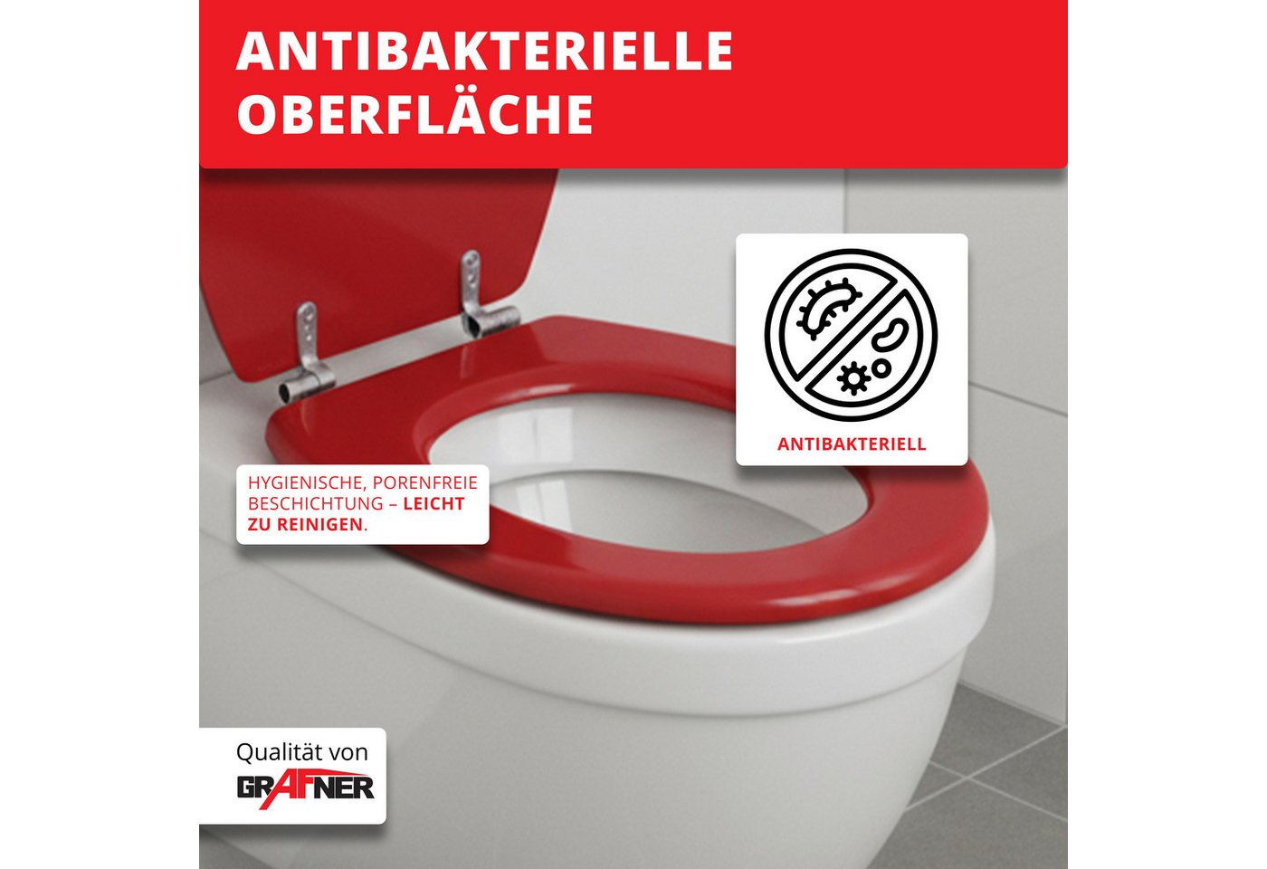 Grafner WC-Sitz WC Sitz aus MDF Toilettensitz mit Absenkautomatik verschiedene Motive, Absenkautomatik – Bild 5 von 5