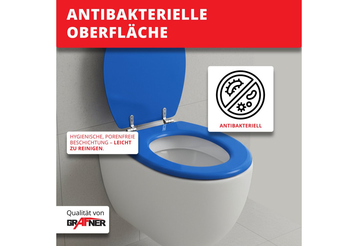 Grafner WC-Sitz WC Sitz aus MDF Toilettensitz mit Absenkautomatik verschiedene Motive, Absenkautomatik – Bild 5 von 5