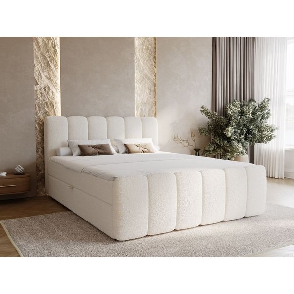 GrainGold Boxspringbett Cloud (Set, Boxspringbett, Bettkästen, Topper), mit zwei Bettkästen und Topper, Bonell-Matratze, Modern Stil
