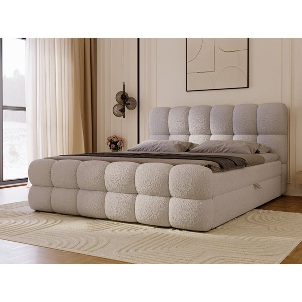 GrainGold Boxspringbett Modo (Set, Boxspringbett, Bettkästen, Topper), mit zwei Bettkästen und Topper, Bonell-Matratze