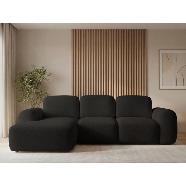 GrainGold Ecksofa L-Form Avelin L, Set, Wellenfedern, DL-Mechanismus, Schlaffunktion, Bettkasten