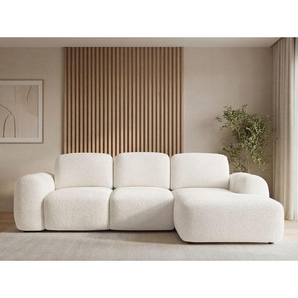 GrainGold Ecksofa L-Form Avelin L, Set, Wellenfedern, DL-Mechanismus, Schlaffunktion, Bettkasten