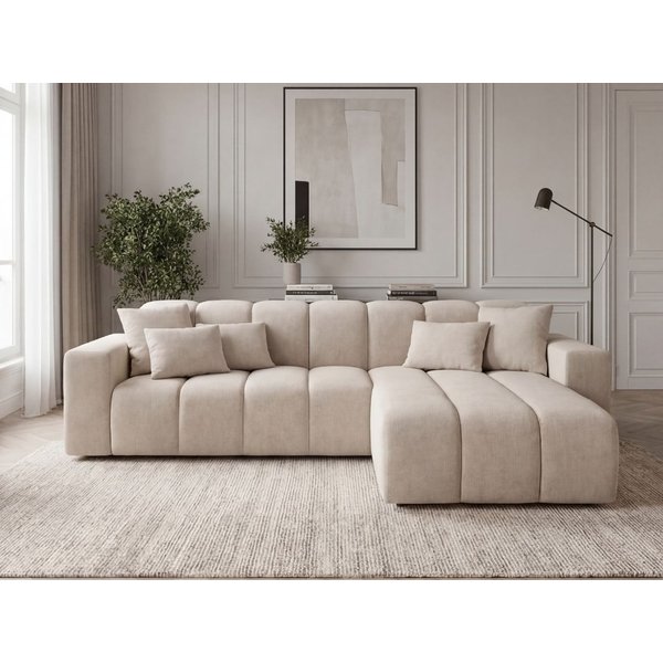 GrainGold Ecksofa L-Form Nork L, Set, Couch, HR-Schaum, T25-Schaum, Freistehendes