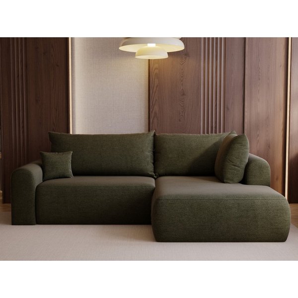 GrainGold Ecksofa L-Form Savana Bis, Set, Couch, T30-Schaum, Wellenfederkern, Schlaffunktion, Bettkasten