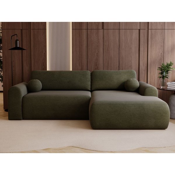 GrainGold Ecksofa L-Form Savana L, Set, DL-Mechanismus, Wellenfederkern, Schlaffunktion, Bettkasten