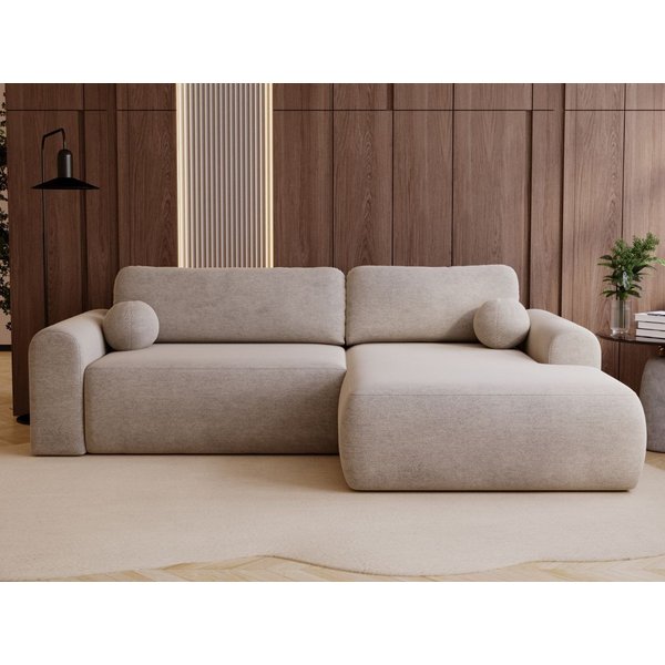 GrainGold Ecksofa L-Form Savana L, Set, DL-Mechanismus, Wellenfederkern, Schlaffunktion, Bettkasten