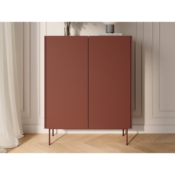 GrainGold Kommode Drevo (Set, Kommode, Metallfüße), Breite 97 cm, Metallbeine, Laminierte Platte, Modern Stil