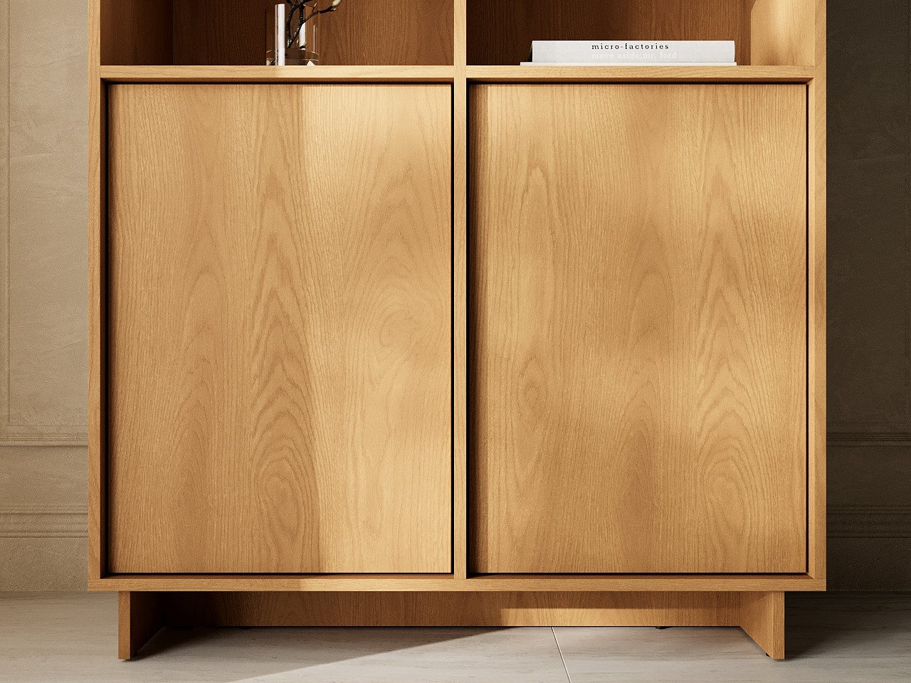 GrainGold Standregal Azumi, Set, Bücherregal, Breite 98 cm, mit Push-to-open, für das Wohnzimmer – Bild 5 von 5
