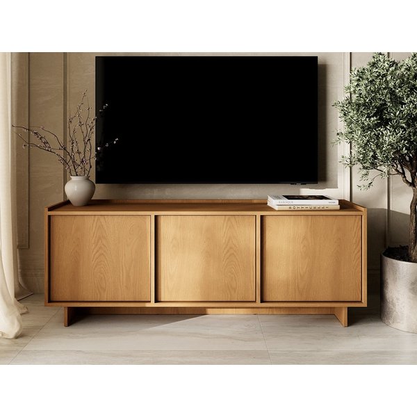 GrainGold TV-Schrank Azumi (Set, TV-Schrank, Push-to-open) Breite 147 cm, mit Push-to-open, Karamell-Eiche, für das Wohnzimmer