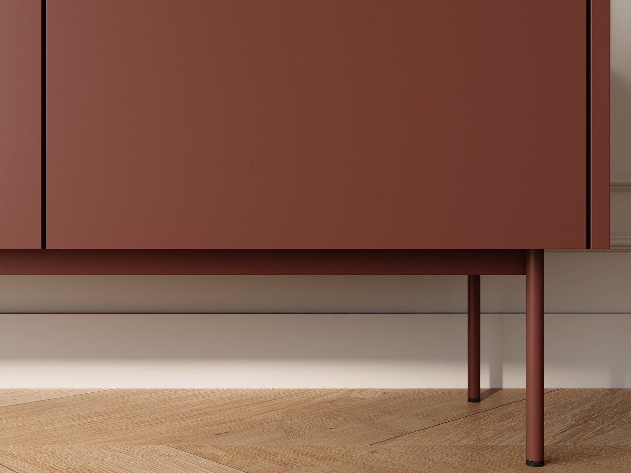 GrainGold TV-Schrank Drevo (Set, TV-Schrank, Metallbeine) Breite 144 cm, Metallbeine, Laminierte Platte, Modern Stil – Bild 4 von 5