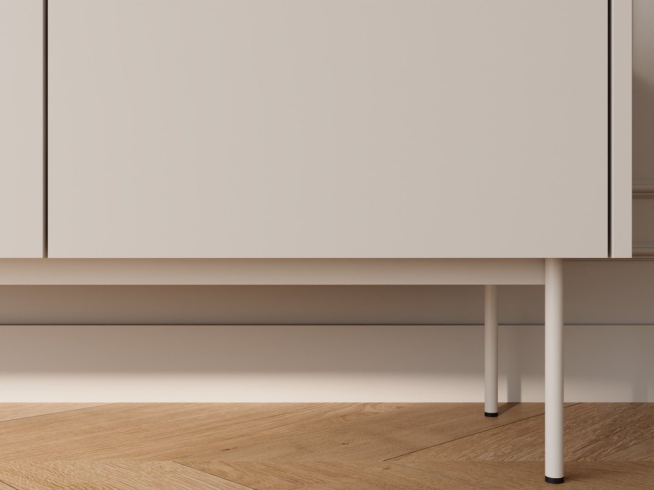 GrainGold TV-Schrank Drevo (Set, TV-Schrank, Metallbeine) Breite 144 cm, Metallbeine, Laminierte Platte, Modern Stil – Bild 4 von 5