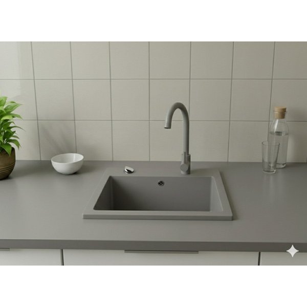Faizee Home Granitspüle Faizee Home, Granitspüle Compact 44×41,5 cm – Küchenspüle Spülbecken