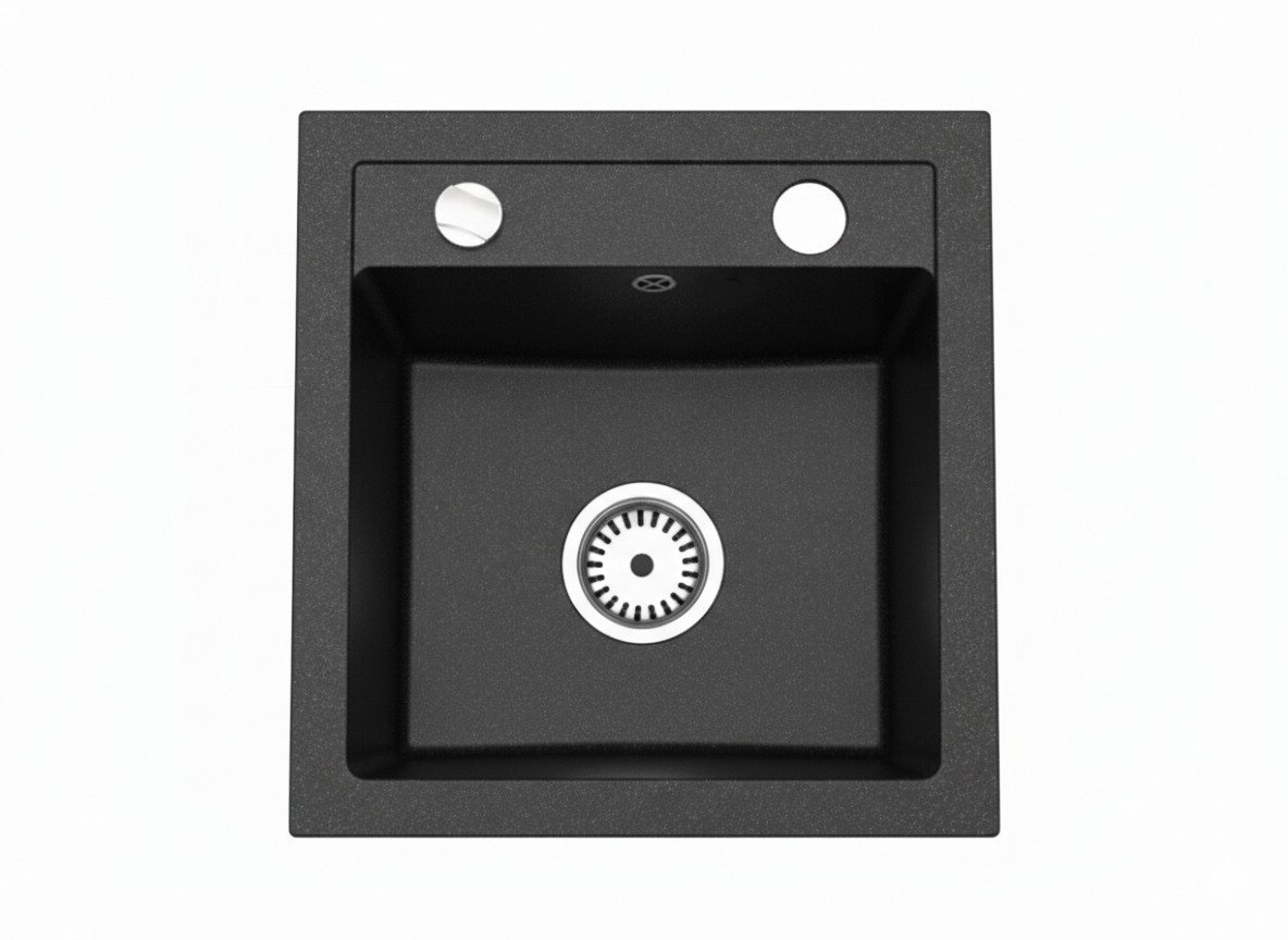 Faizee Home Granitspüle Faizee Home, Granitspüle Compact 44×41,5 cm – Küchenspüle Spülbecken – Bild 2 von 3