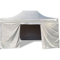 GRASEKAMP Faltpavillon Premium Line (3x4,5m + Seitenteile, Grau)