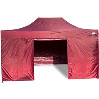GRASEKAMP Faltpavillon Premium Line (3x4,5m + Seitenteile, Bordeaux)