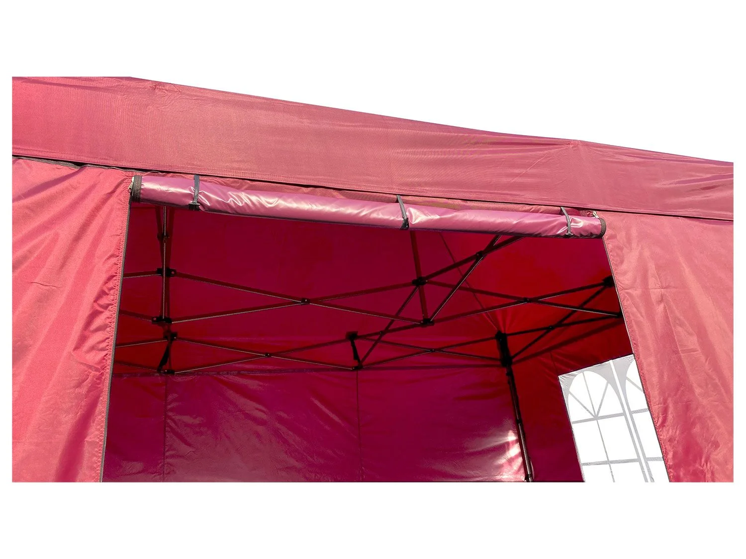 GRASEKAMP Faltpavillon Premium Line (3x4,5m + Seitenteile, Bordeaux) – Bild 2 von 4