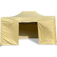 GRASEKAMP Faltpavillon Premium Line (3x4,5m + Seitenteile, Beige)