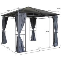 GRASEKAMP Hardtop Pavillon Limone (3x3m)