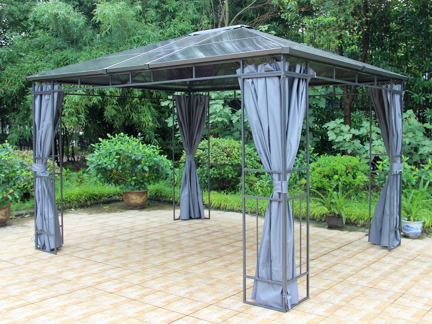 GRASEKAMP Hardtop Pavillon Limone (3x3m) – Bild 3 von 4