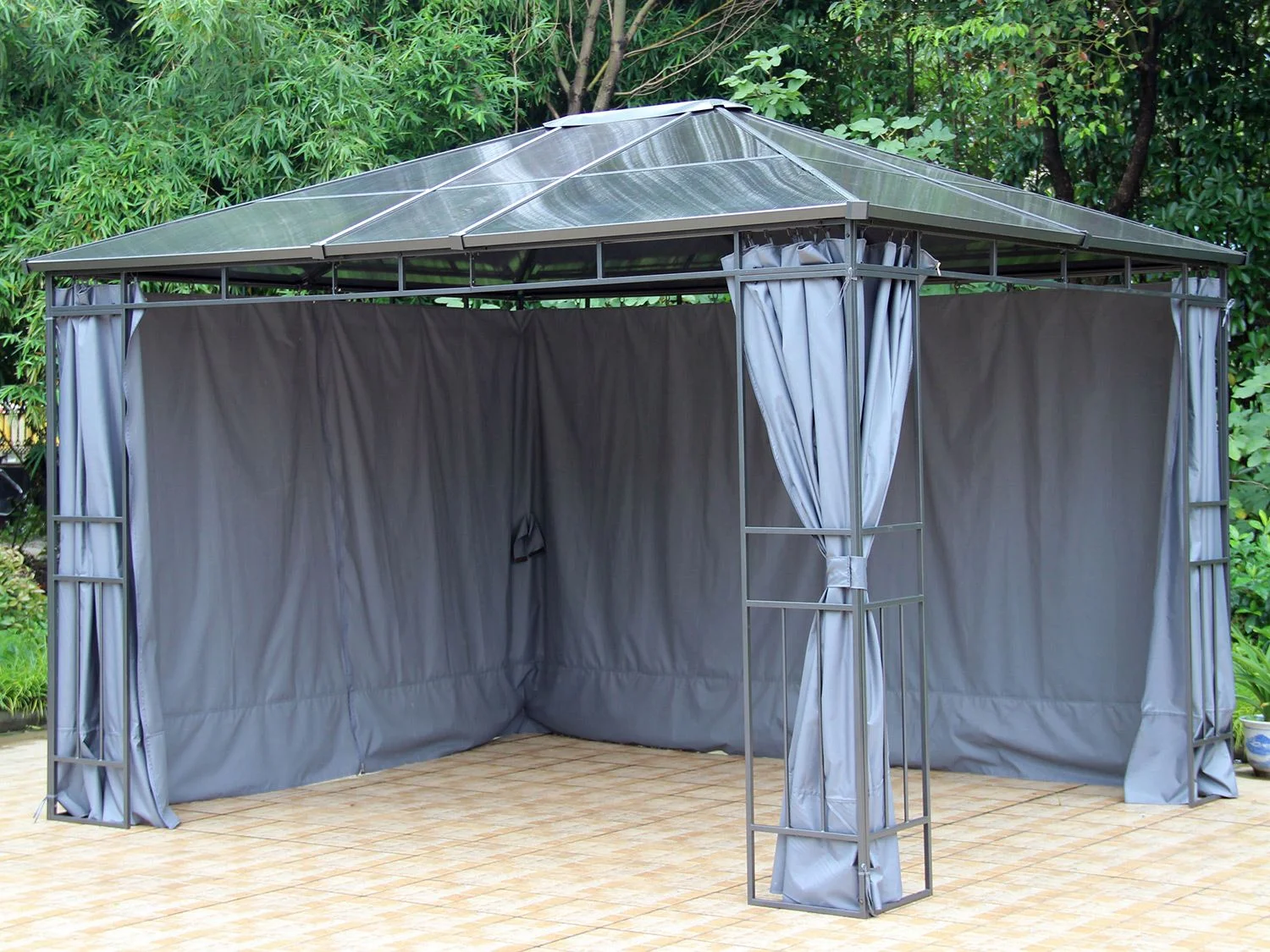 GRASEKAMP Hardtop Pavillon Limone (3x3m) – Bild 4 von 4