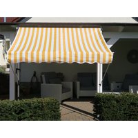 GRASEKAMP Klemmmarkise (Gelb/Weiß, 200x130 cm)