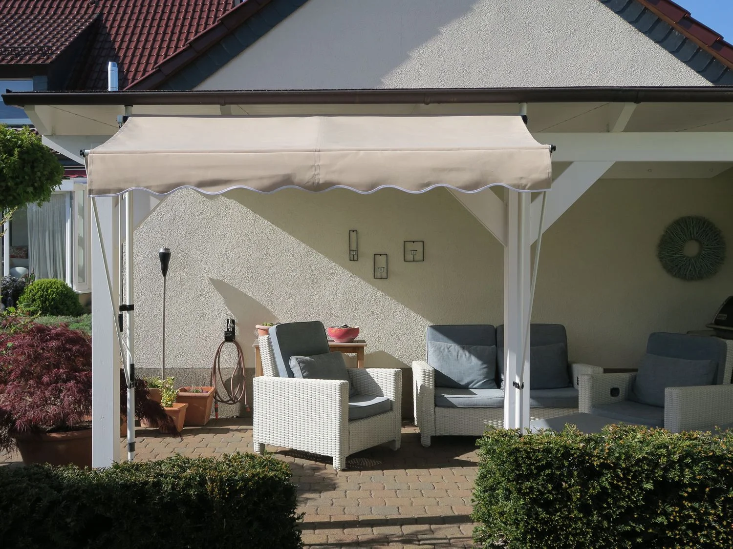 GRASEKAMP Klemmmarkise (Sand, 250x130 cm) – Bild 2 von 4