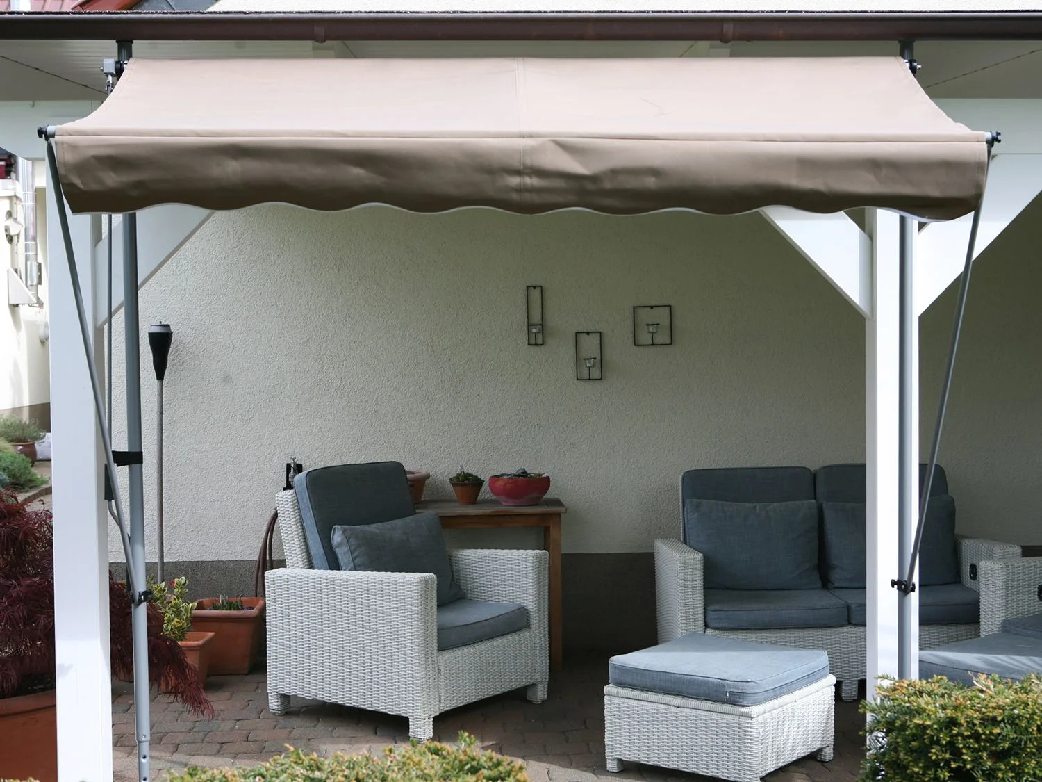GRASEKAMP Klemmmarkise (Taupe, 200x130 cm) – Bild 2 von 4