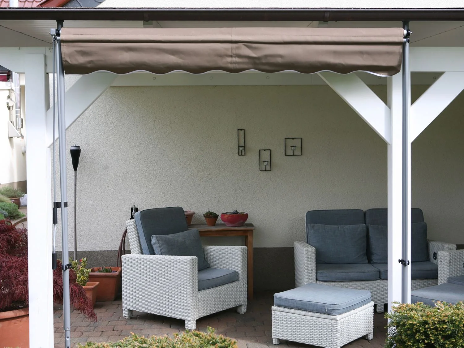 GRASEKAMP Klemmmarkise (Taupe, 250x130 cm) – Bild 3 von 4