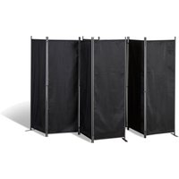 GRASEKAMP Paravent 2er Set (4-teilig, Schwarz)