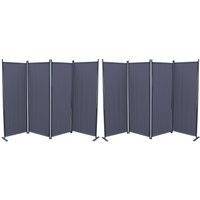 GRASEKAMP Paravent 2er Set (4-teilig, Grau)