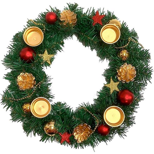 Gravidus Adventskranz Adventskranz Ø35cm mit Kerzenhalter