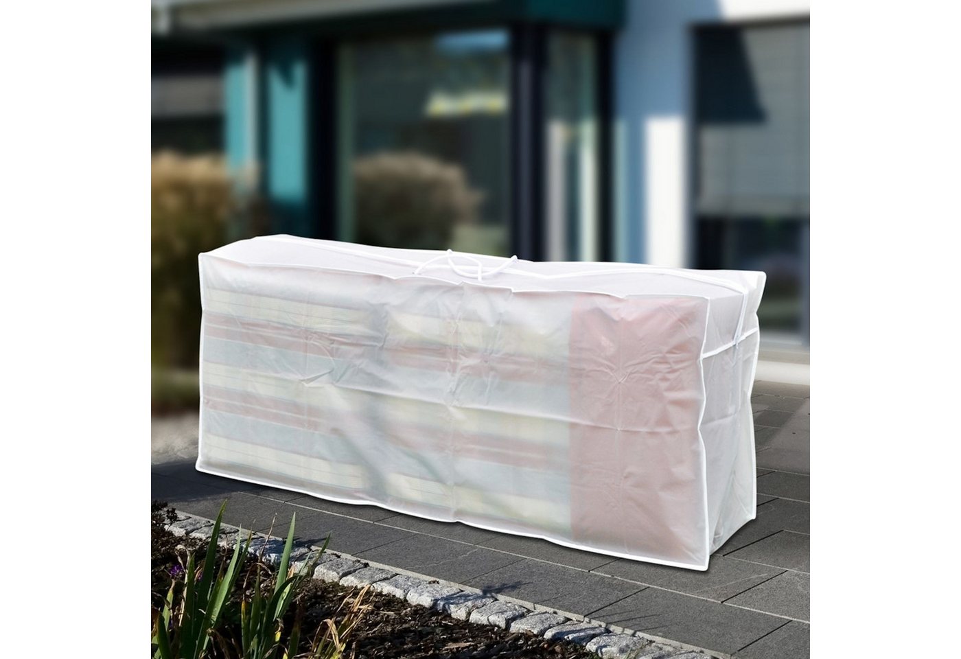 Gravidus Gartenmöbel-Schutzhülle Auflagentasche Schutzhülle Kissenbox Auflagenbox – Bild 3 von 4