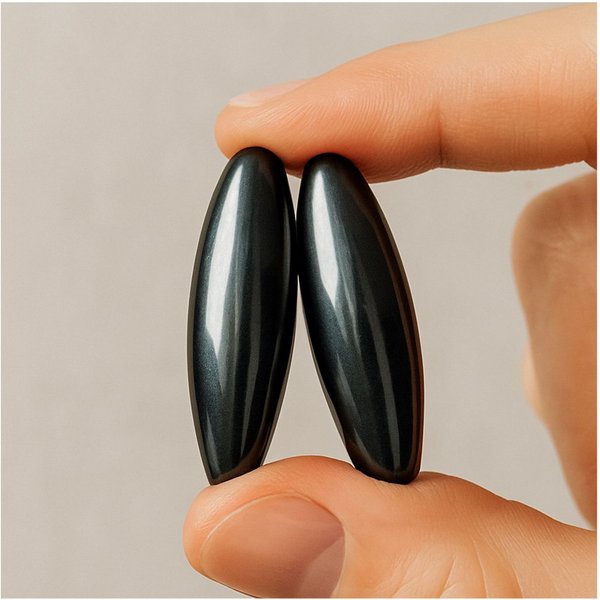 Gravidus Magnet Magnetsteine 2er Set dunkelgrau mit Klangeffekt 6 cm