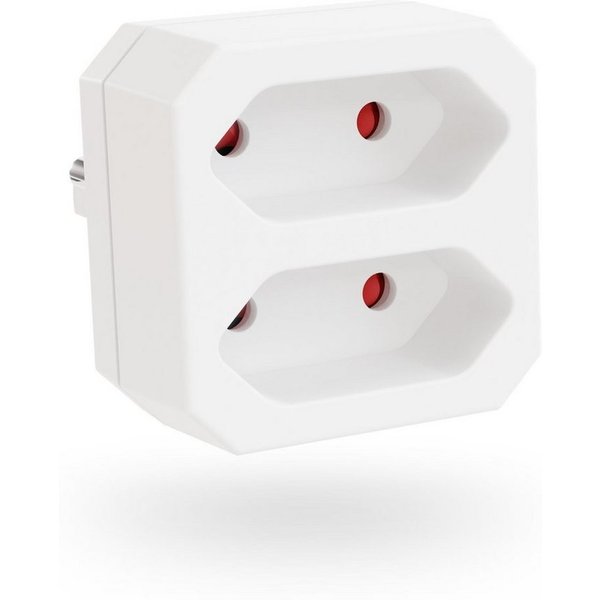 greate. 2fach Steckdosenadapter bis 1100W - 2er Mehrfachsteckdose ohne Kabel Mehrfachsteckdose 2-fach (Erhöhter Berührungsschutz)