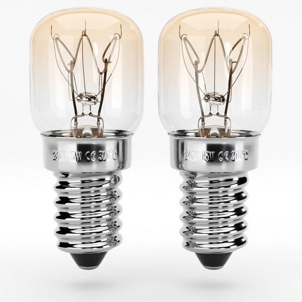 greate. Spezialleuchtmittel Backofenlampe E14 15W - 2er Pack, Backofen, Salzlampe, Mikrowelle, 2 St.