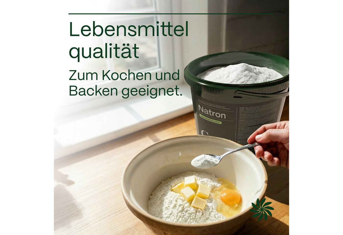 GreatVita Backzutat Natron Pulver 5kg Eimer Lebensmittelqualität - Baking Soda – Bild 4 von 5