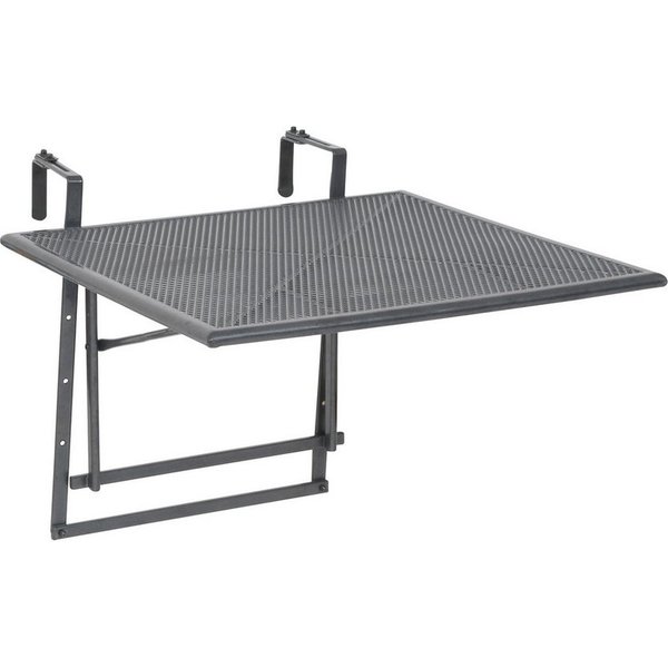 Greemotion Balkonhängetisch Toulouse XL eisengrau klappbar 70 x 70 cm platzsparend