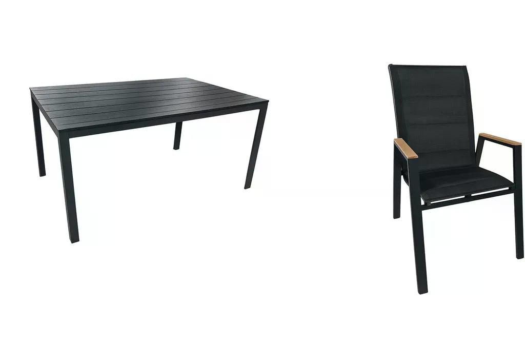 Greemotion Gartenlounge-Set Merida mit Tisch und Stapelstühlen, (7-tlg) – Bild 2 von 5