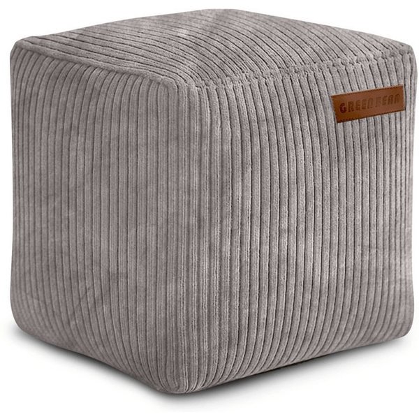 Green Bean Pouf Cube Cord (Indoor Sitzhocker Sitzkissen Fußhocker Relax-Sessel, Made in Germany), die ideale Ergänzung zum Sitzsack