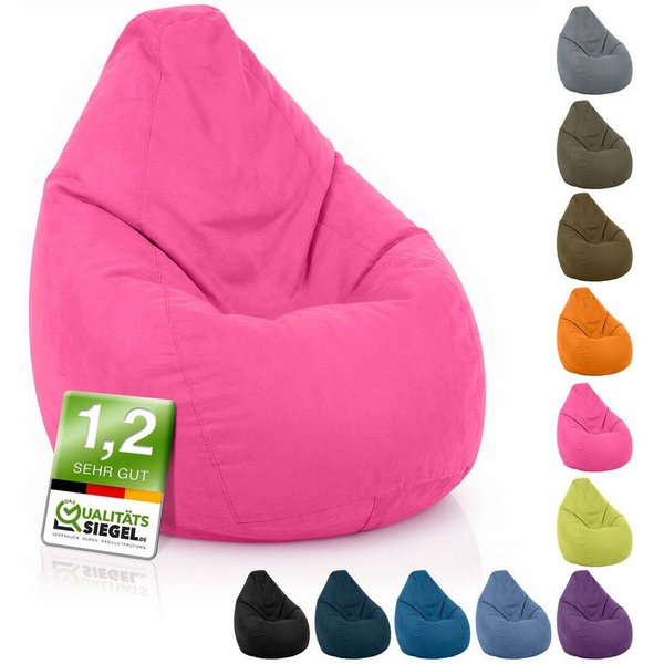 Green Bean Sitzsack Kinder Sitzsack Drop 60x60x90cm (mit Rückenlehne 60x60x90cm - Indoor Sitzkissen 220L EPS-Perlen Füllung, Kuschelig Waschbar), Bean Bag Boden